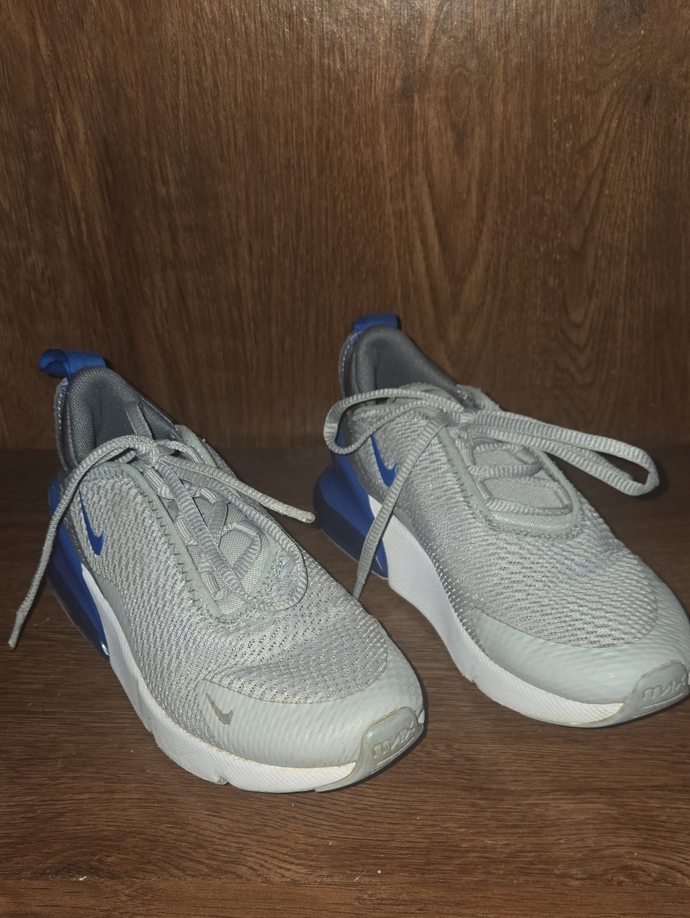 Nike Kids Gray and Blue Lightweight Running Sneakers